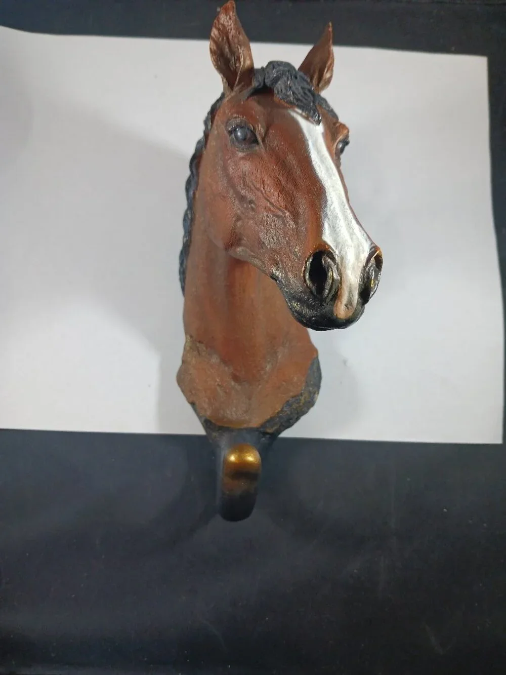 Vintage Chestnut Horse Head Coat Hanger/ Wall Hanging Coat Hook 3D